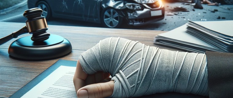 An image expressing a broken wrist settlement after a car accident